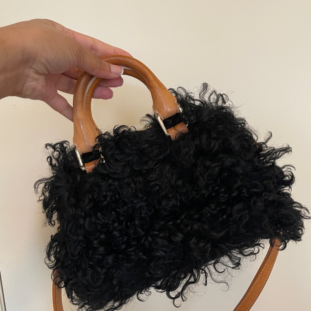 Black Curly Goat Mini Island Bag